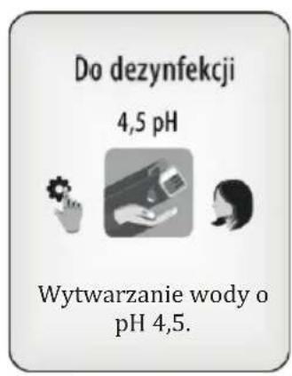 Do dezynfekcji 4,5 pH Wytwarzanie wody o pH 4,5.