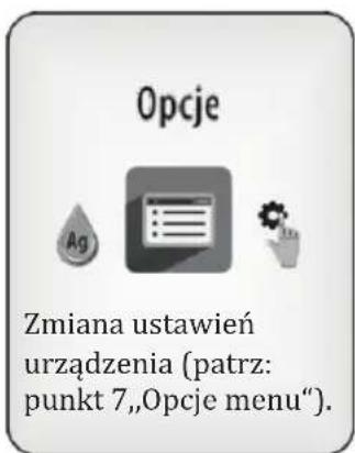 Opcje Ag Zmiana ustawień urządzenia (patrz: punkt 7,,Opcje menu").
