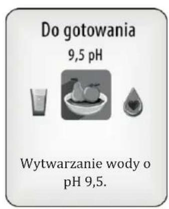 Do gotowania 9,5 pH Wytwarzanie wody o pH 9,5.