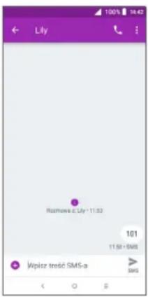 Lily Ruzmowa & Lily * 11:52 101 11:52 • SMS Wpisz tredź SMS-a SMS