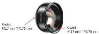 Gwint ML7 mm * P0,75 mm Gwint M37 mm * P0,75 mm