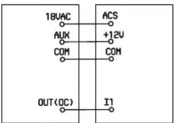 18VAC AUX COM OUT(OC) ACS +12V COM I1