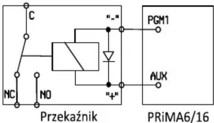 Genevo PRiMA16 - Podłączanie przekaźnika - 1