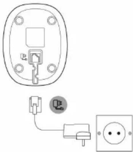 MOTOROLA C1002CB+ - Podłączanie słuchawki i ładowarki (tylko w przypadku zestawu zbiorczego) - 1