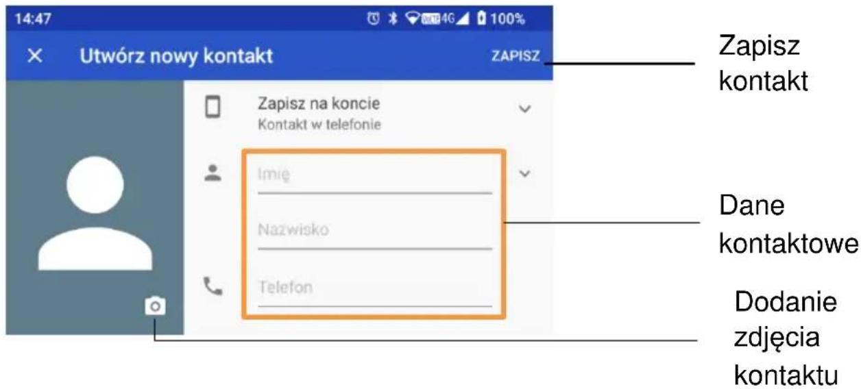 14:47 Utwórz nowy kontakt ZAPISZ Zapisz kontakt Zapisz na koncie Kontakt w telefonie Imię Nazwisko Telefon Dane kontaktowe Dodanie zdjęcia kontaktu