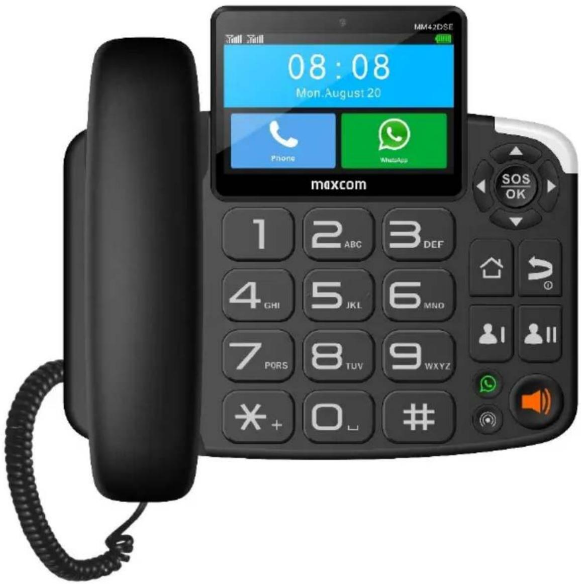 08:08 Mon.August 20 Phone maxcom SOS OK