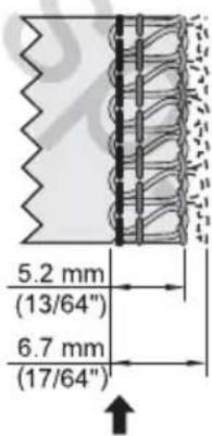 5.2 mm (13/64") 6.7 mm (17/64")