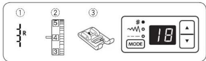 JANOME Juno E1030 - - Regulacja szerokości ściegu - 1