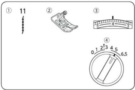 JANOME HD1800 - Potrójny ścieg prosty (elastyczny) - 2