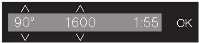90° 1600 1:55 OK