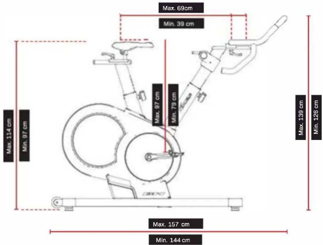 Max. 69cm Min. 39 cm Max. 114 cm Min. 97 cm Max. 97 cm Min. 79 cm Max. 157 cm Min. 144 cm Max. 139 cm Min. 126 cm