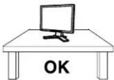EIZO FlexScan S2031WH - Place the unit at the strong and stable place. - 1