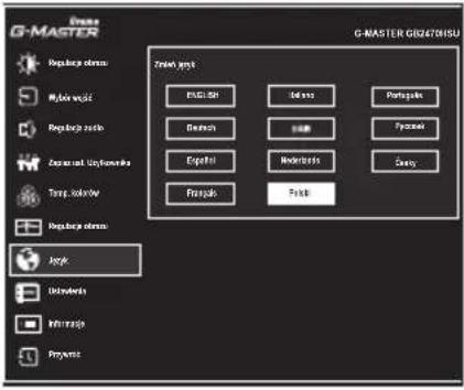 IIYAMA G-Master Red Eagle G2470HSU-B1 - Język Language - 1