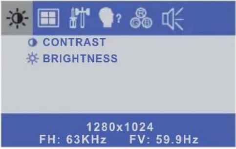 IIYAMA ProLite T1731SAW - ZAWARTOŚĆ MENU REGULACJA - 1