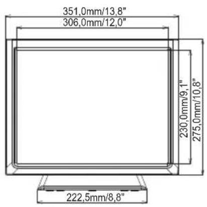 IIYAMA ProLite T1731SAW - WYMIARY : ProLite T1531SR / ProLite T1531SAW / ProLite T1532SR - 1
