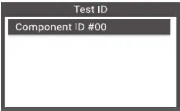 Test ID Component ID #00