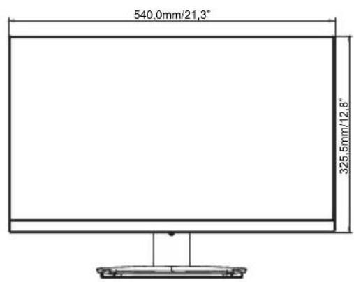 IIYAMA ProLite XUB2494HS-B2 - WYMIARY : ProLite XU2494HS(U) - 1