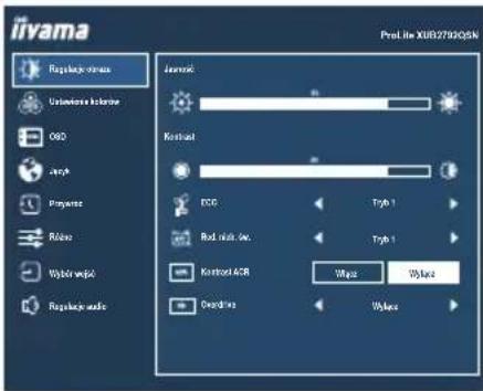 IIYAMA ProLite XUB2792QSN-B1 - Regulacje obrazu \*1 Picture Adjust - 1