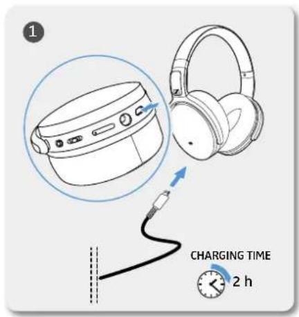 SENNHEISER HD 4.40BT - Ładowanie słuchawek - 1