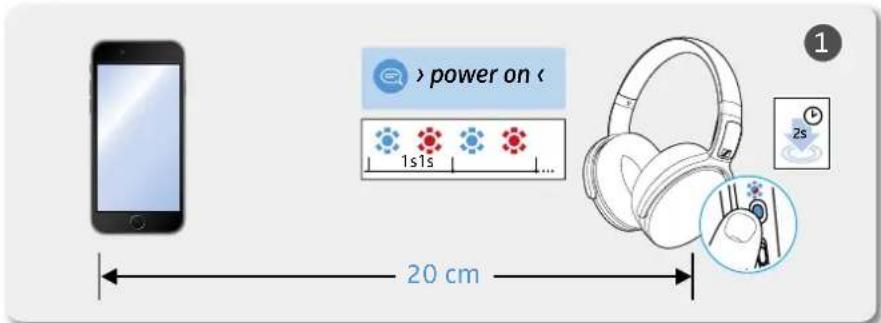 SENNHEISER HD 4.40BT - Parowanie słuchawek z urządzeniem Bluetooth - 1