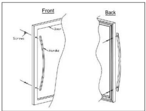 Front Screws Door Handle Back