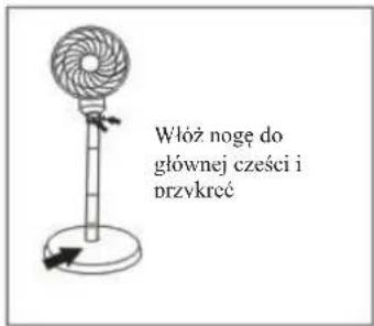 Włóż nogę do głównej części i przvkreć