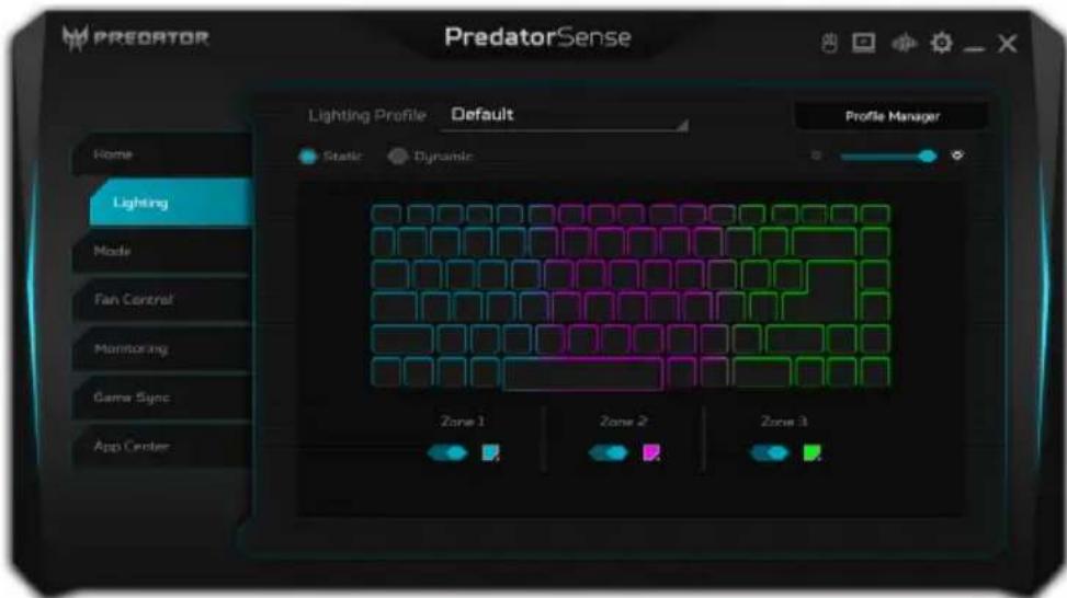 PREDATOR Triton 500 SE - Zmiana podświetlenia klawiszy - 1