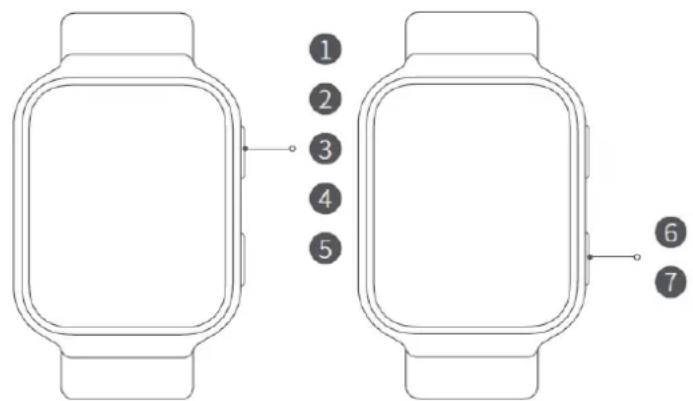 70mai Saphir Watch WT1004 - - Instrukcje do przycisków - 1