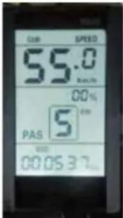 CAB SPEED 55.0 Max/1% 00% PAS 5 00 05 37