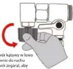 wór kątowy w lewo wie do ruchu nek zegará), aby