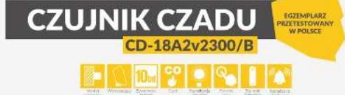 CZUJNIK CZADU CD-18A2v2300/B EGZEMPLARZ PIZETESTOWANY W POLSCE 10cm Wwroścza Kwidwa Gzad Kwidwka Kwidwa Kwidwa Kwidwa Kwidwa