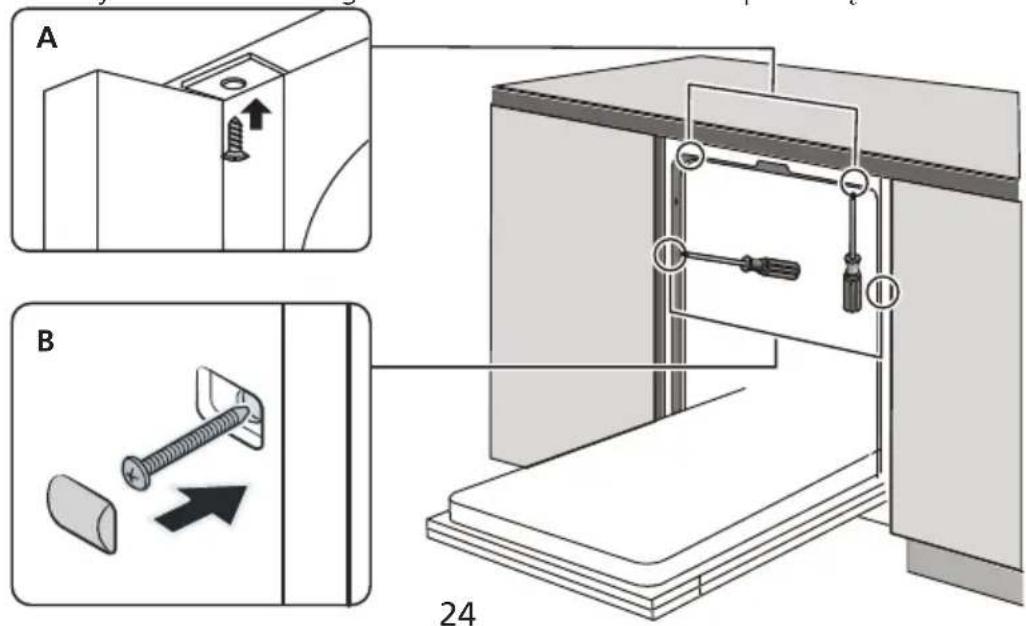 HISENSE HS583B10XAD - Krok 4. Etapy instalacji zmywarki do naczyń - 2