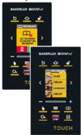 Unox BAKERLUX SHOP.Pro TOUCH XEFR-04HS-ETLV - ZMIANA PARAMETRÓW WYRASTANIA W PAMIĘCI POWIELANIE WYRASTANIA W PAMIĘCI USUWANIE WYRASTANIA Z PAMIĘCI - 4