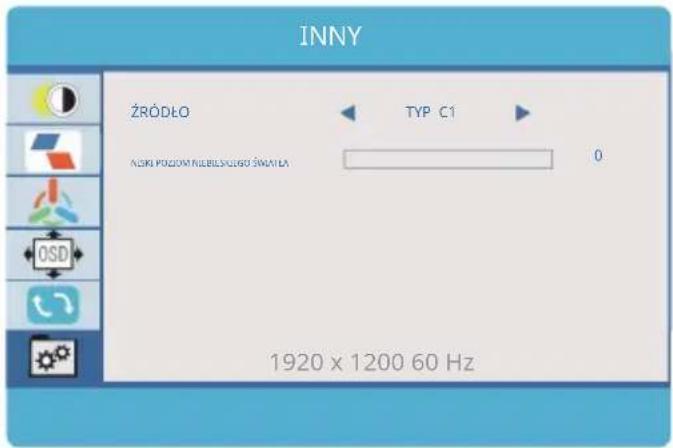 INNY ŻRÓDŁO TYP C1 NOSI POZOM NUBLESPOZU ŚWATLA 0 1920 x 1200 60 Hz