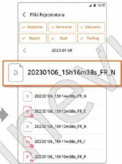 Pliki Rejestratora ✓ Vazystkie ✓ Normaine ✓ Zdarzerka ✓ Byzne ✓ Rush ✓ Parking 2023.01.06 D 20230106_15h16m38s_FR_N D 20230106_15h14m38s_FR_N D 20230106_15h13m38s_FR_E D 20230106_15h12m38s_FR_N A 20230106_15h11m38s_FR_I P 20230106_15h10m38s_FR_P