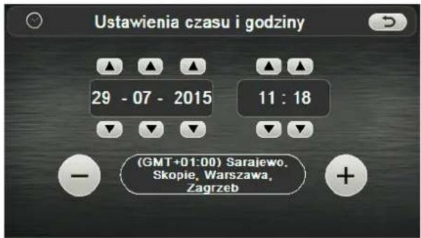 Ustawienia czasu i godziny 29 - 07 - 2015 11 : 18 (GMT+01:00) Sarajewo. Skopie, Warszawa, Zagrzeb