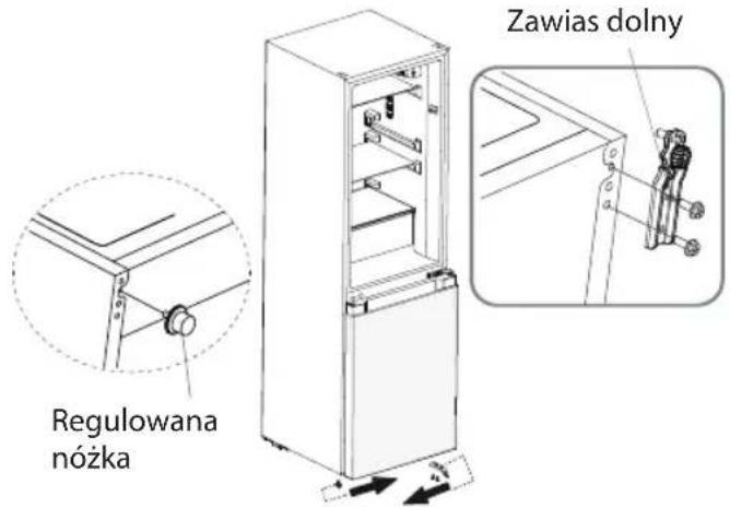 Zawias dolny Regulowana nożka
