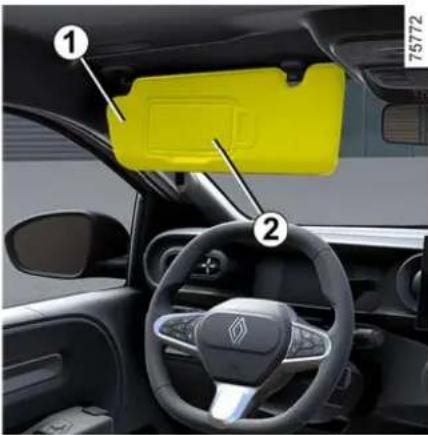RENAULT Twingo (2025) - Osłona przeciwsłoneczna, lu- sterka wewnętrzne - 1