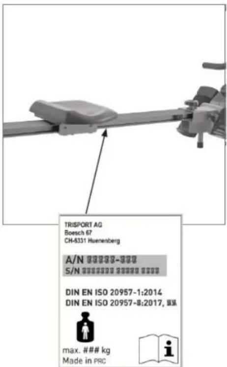 TRISPORT AG Boesch 67 CH-8331 Huenenberg A/N 00000-100 S/N 0000000 00000 0000 DIN EN ISO 20957-1:2014 DIN EN ISO 20957-8:2017, BEM max. ### kg Made in PRC