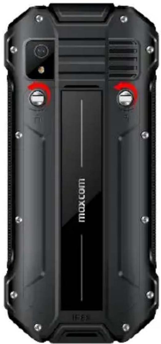 MaxCom Strong MM918L - Instalacja karty SIM i akumulatora - 1