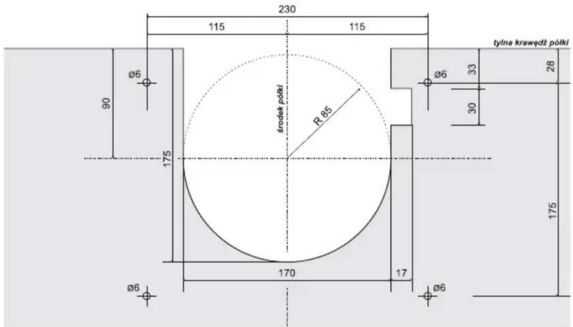 Afrelli Prima Glass Centrale - SZCZEGÓŁOWA INSTRUKCJA MONTAŻU DLA OKAPU: AW-9R PRIMA GLASS CENTRALE - 4