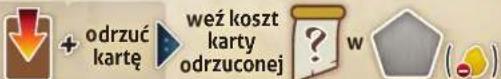 + odrzuć kartę weź koszt karty odrzuconej w ( - )