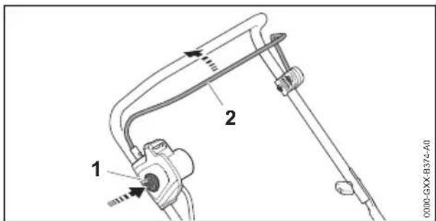 STIHL RLE 240 - Włączanie wertykulatora - 1