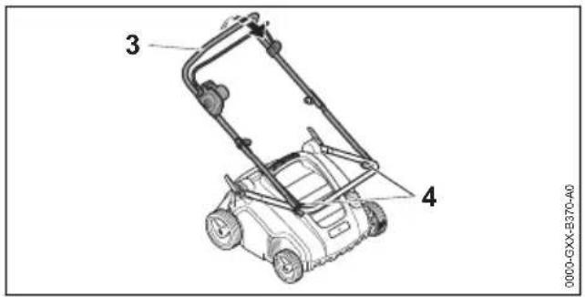 STIHL RLE 240 - Rozkładanie i ustawianie uchwytu kierującego - 2