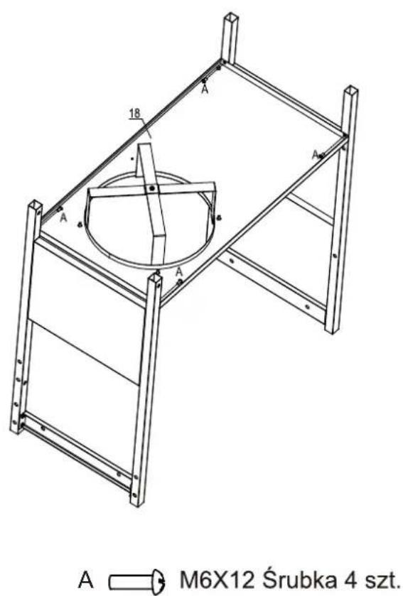 A 18 A A A M6X12 Śrubka 4 szt.