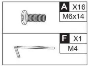A X16 M6x14 F X1 M4