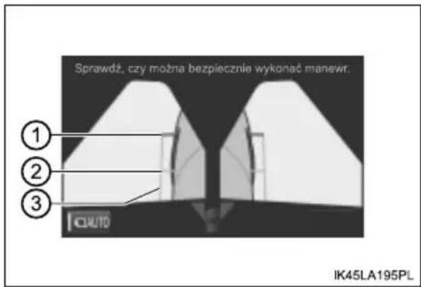 Sprawdź, czy można bezpiecznie wykonać manawr. ① ② ③ CLAUTO IK45LA195PL