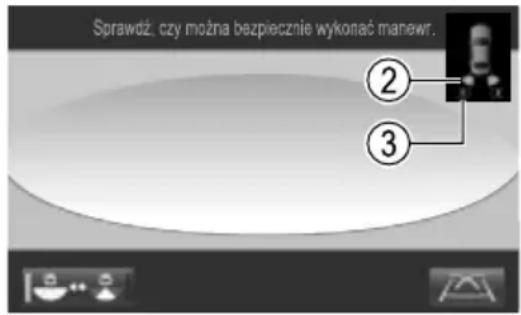 Sprawdź, czy można bezpiecznie wykonać manewr. ② ③