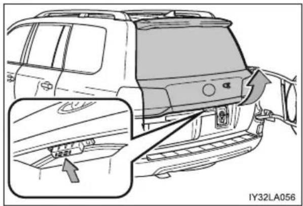TOYOTA Land Cruiser 200 (2015) - Otwieranie drzwi bagażnika od zewnątrz - 3
