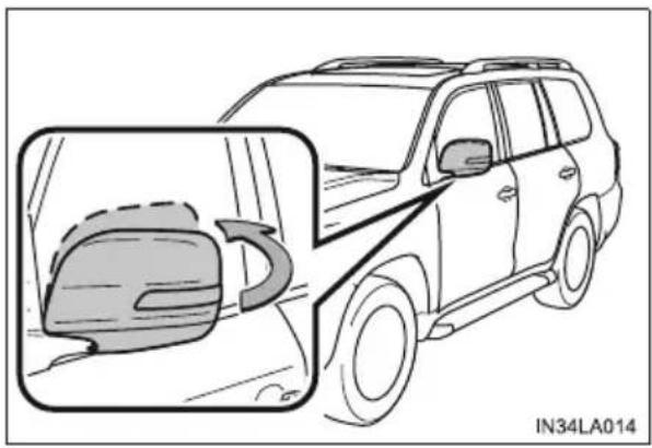 TOYOTA Land Cruiser 200 (2015) - Składanie i rozkładanie lusterek - 1